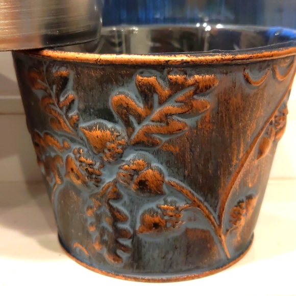 *BOGO* 3 Silver Copper Metal planters plant pots nwot - Picture 2 of 4